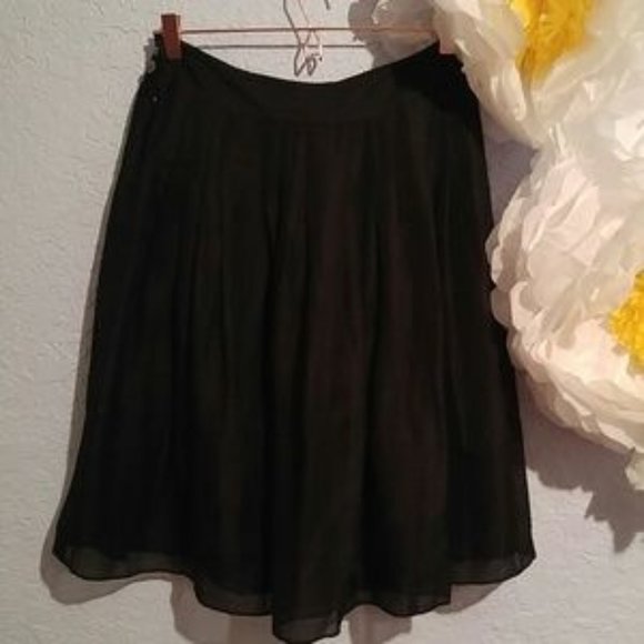 Banana Republic Black Linen & Silk New Skirt SZ 2P - Picture 8 of 9